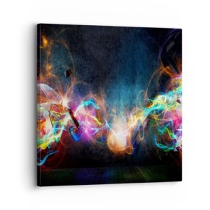 Impression sur toile - Image sur toile - Joyeusement contre l'obscurité - 30x30 cm