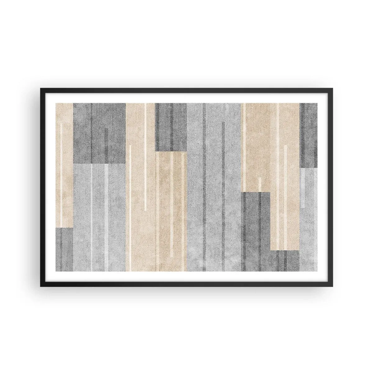 Affiche dans un cadre noir - Poster - Composition : se tenir droit - 91x61 cm