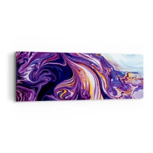Impression sur toile - Image sur toile - La courbure de l'espace en violet - 90x30 cm