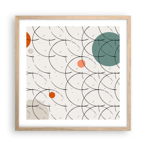 Affiche dans un chêne clair - Poster - Dans l'esprit pop art - 50x50 cm