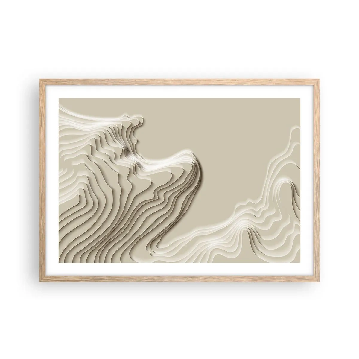 Affiche dans un chêne clair - Poster - Topographie artistique - 70x50 cm