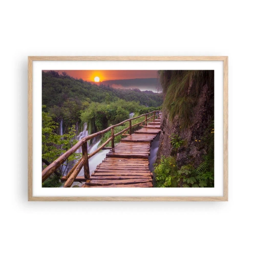 Affiche dans un chêne clair - Poster - La beauté au-delà de la croyance - 70x50 cm