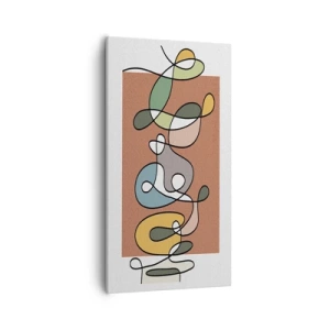 Impression sur toile - Image sur toile - Abstraction : danse colorée - 55x100 cm