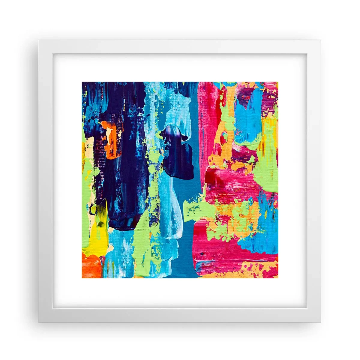 Affiche dans un cadre blanc - Poster - La vie est belle! - 30x30 cm