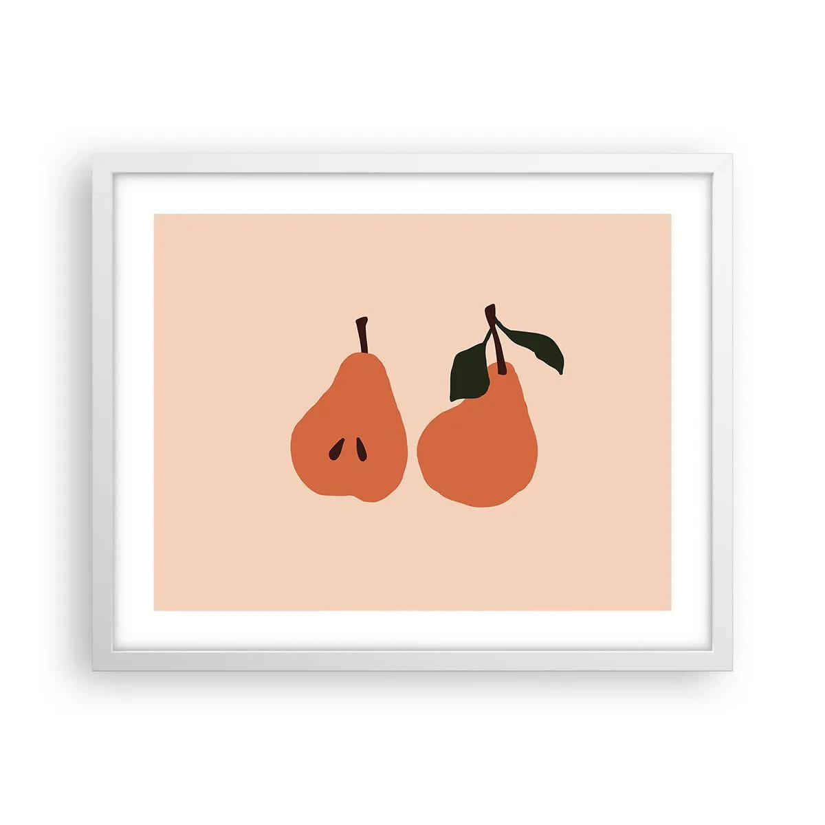 Affiche dans un cadre blanc - Poster - La douceur elle-même - 50x40 cm