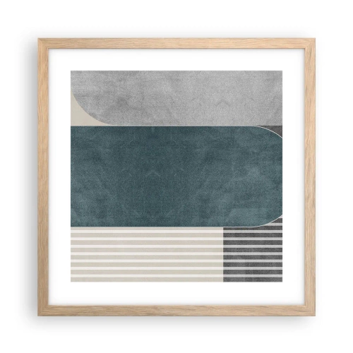 Affiche dans un chêne clair - Poster - Composition de niveaux - 40x40 cm