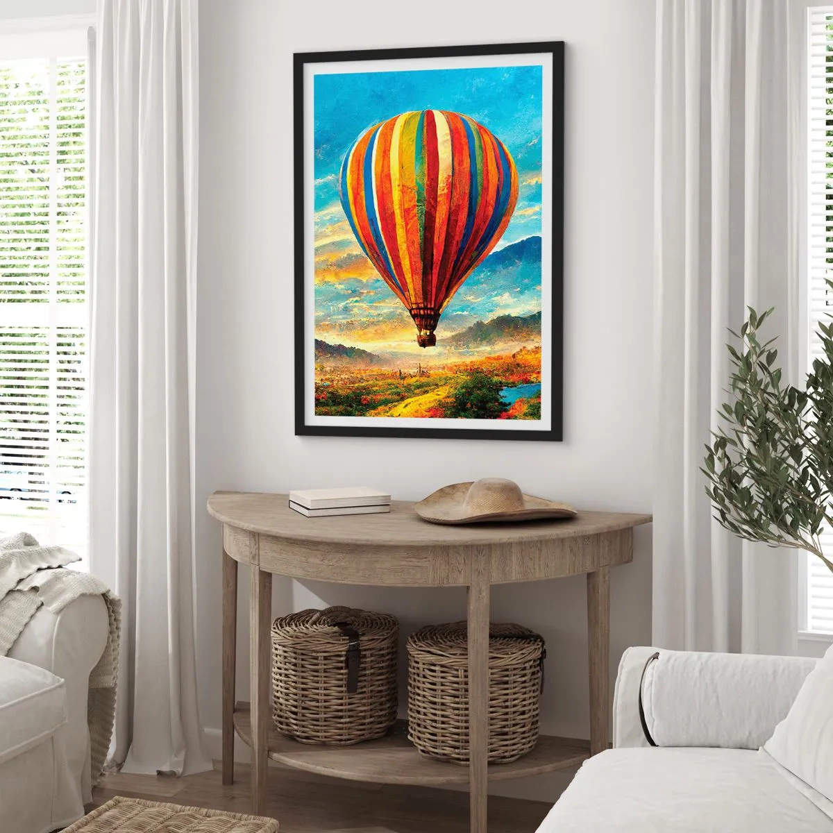 Affiche dans un cadre noir - Poster - Dans le silence on voit mieux - 61x91 cm