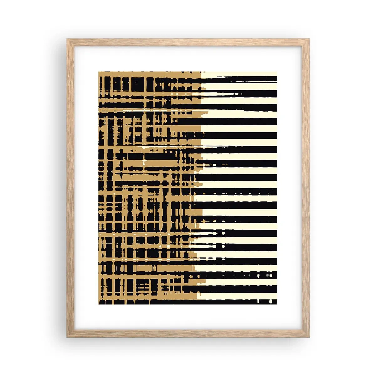 Affiche dans un chêne clair - Poster - Abstraction architecturale - 40x50 cm