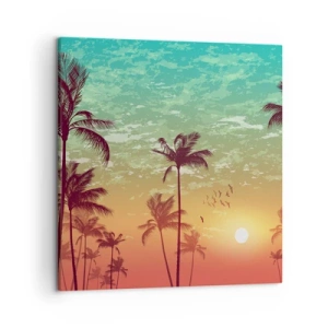 Impression sur toile - Image sur toile - Ambiance tropicale - 50x50 cm