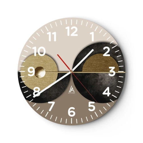 Horloge murale - Pendule murale - Variations autour du cercle - 30x30 cm