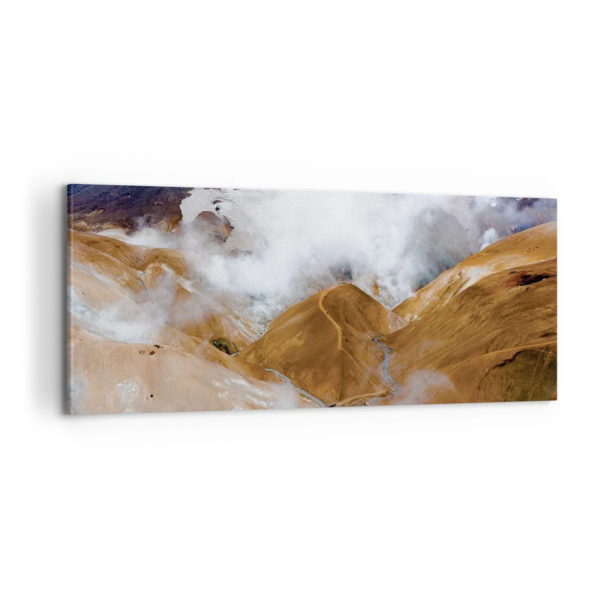 Impression sur toile - Image sur toile - Le charme brut de l'Islande - 100x40 cm
