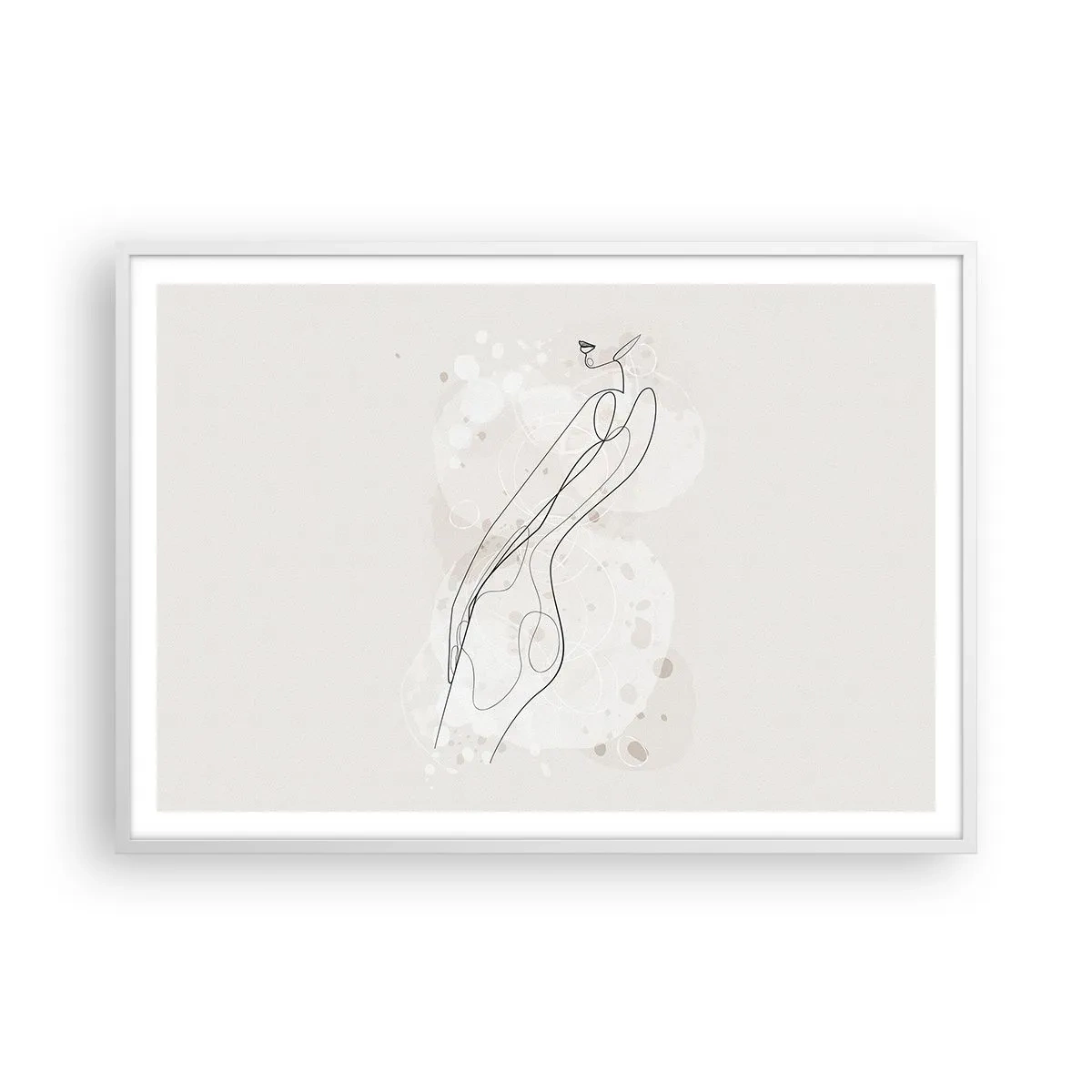 Affiche dans un cadre blanc - Poster - Trompe l'oeil - 100x70 cm