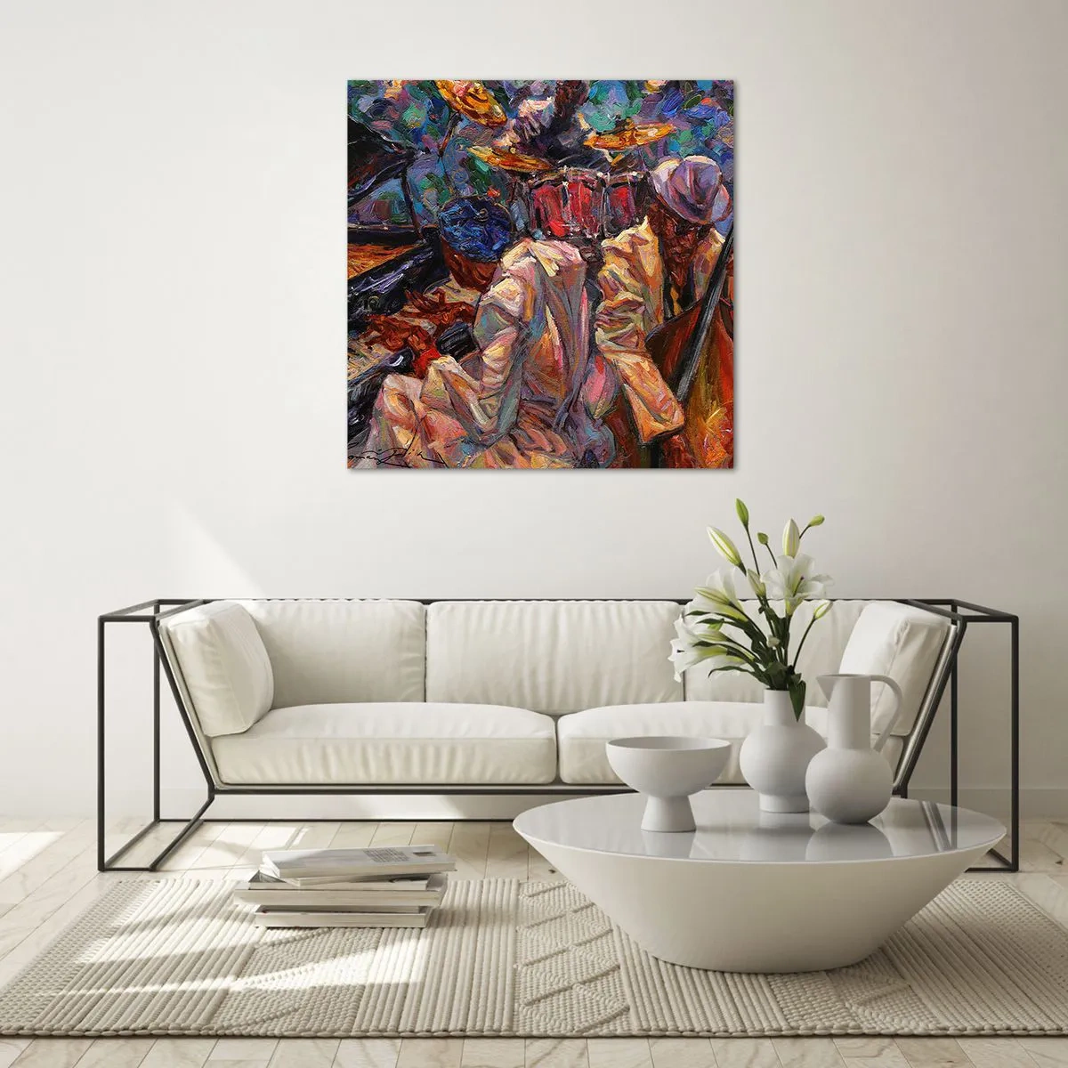 Impression sur verre - Image sur verre - Dans le même tempo - 40x40 cm