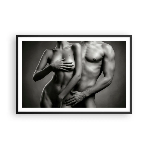 Affiche dans un cadre noir - Poster - Adam et Eve - 91x61 cm