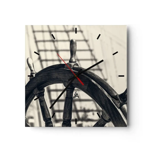 Horloge murale - Pendule murale - Histoires de mer - 40x40 cm