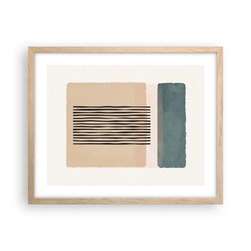 Affiche dans un chêne clair - Poster - Tout est en ordre - 50x40 cm