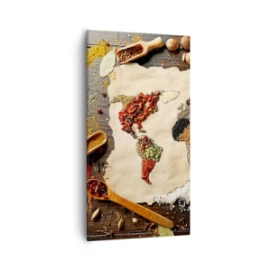 Impression sur toile - Image sur toile - Toutes les saveurs du monde - 55x100 cm