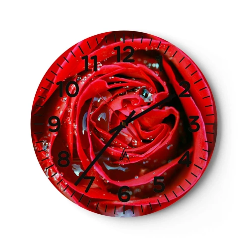 Horloge murale - Pendule murale - Dans les gouttes de rosée - 40x40 cm