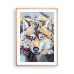 Affiche dans un chêne clair - Poster - En paix au milieu des siens - 50x70 cm