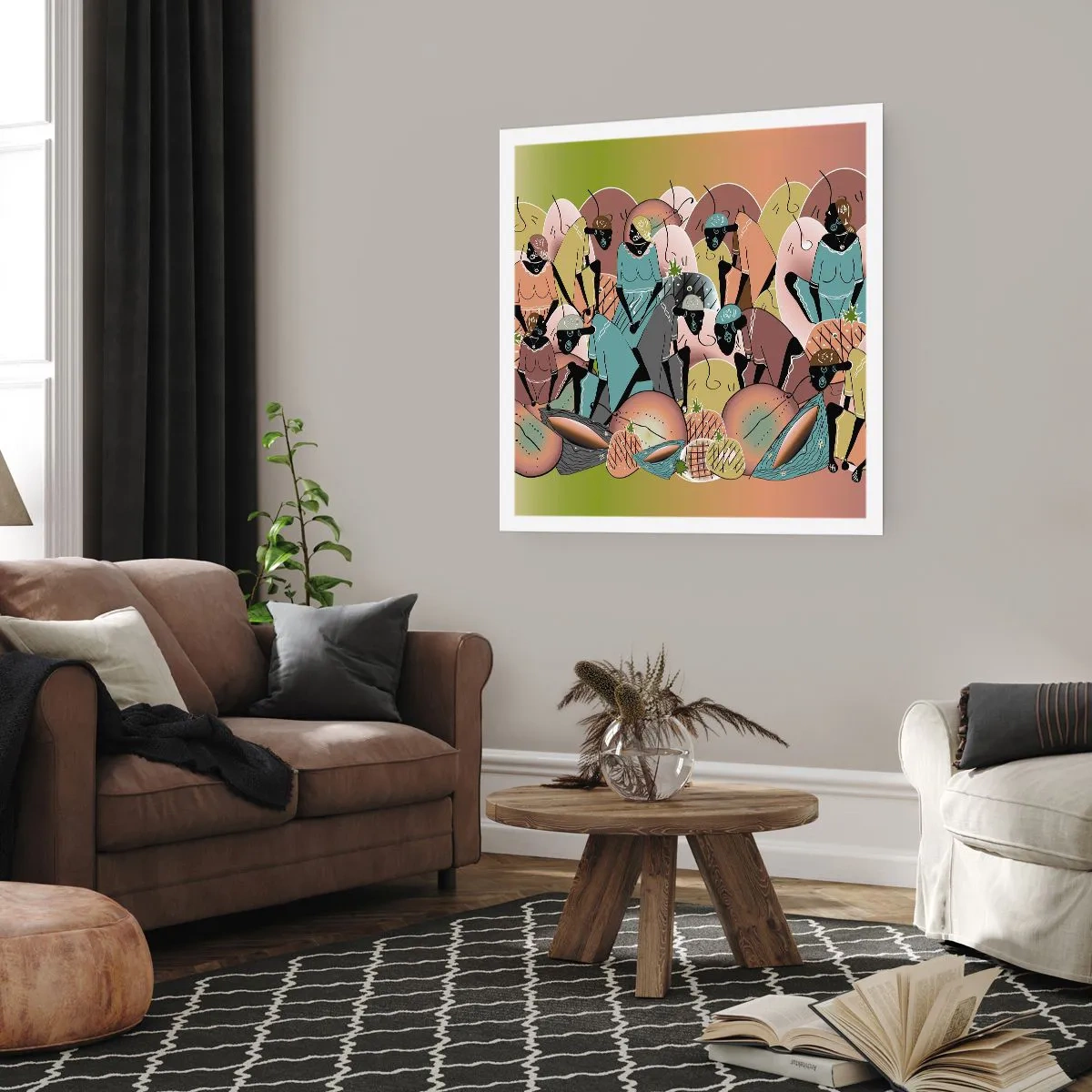 Affiche - Poster - De grandes fêtes arrivent - 60x60 cm