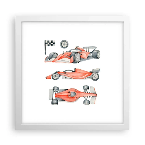 Affiche dans un cadre blanc - Poster - poursuis ton rêve - 30x30 cm