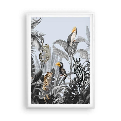 Affiche dans un cadre blanc - Poster - Conte de fées africain - 70x100 cm