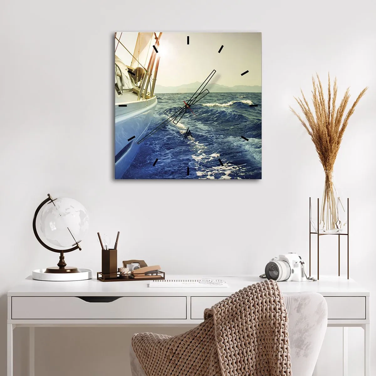 Horloge murale - Pendule murale - Suite à l'aventure - 40x40 cm