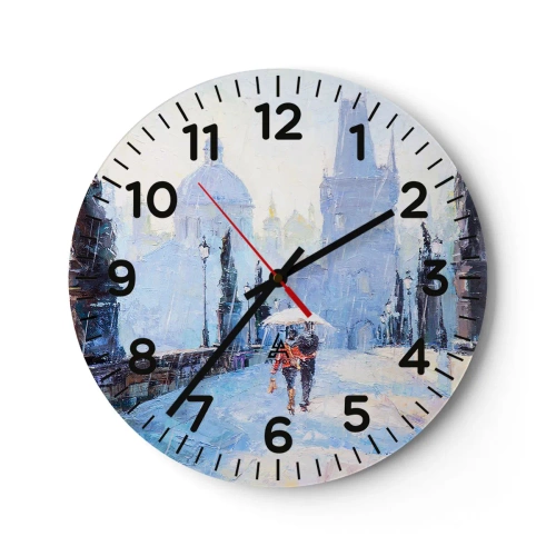 Horloge murale - Pendule murale - La pluie a dû nous charmer - 30x30 cm