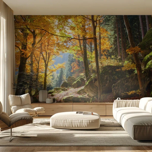 Papier Peint Photo Premium Canvas - Il est temps de se détendre - Paysage, Forêt, Nature - 450x315 cm