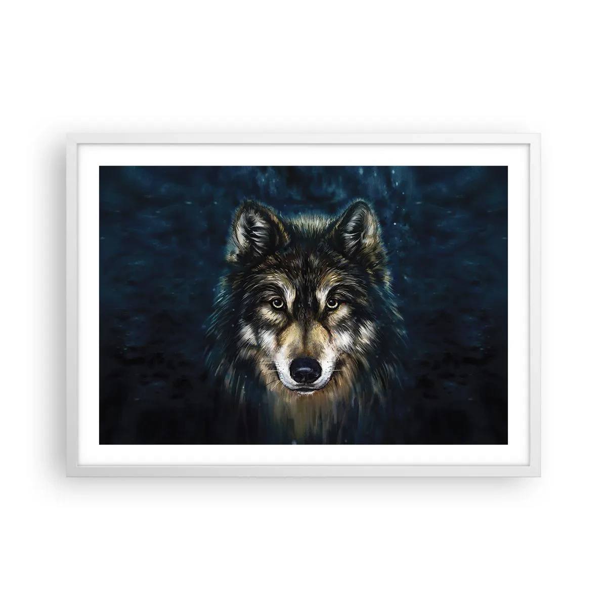 Affiche dans un cadre blanc - Poster - Alpha? Et oméga - 70x50 cm