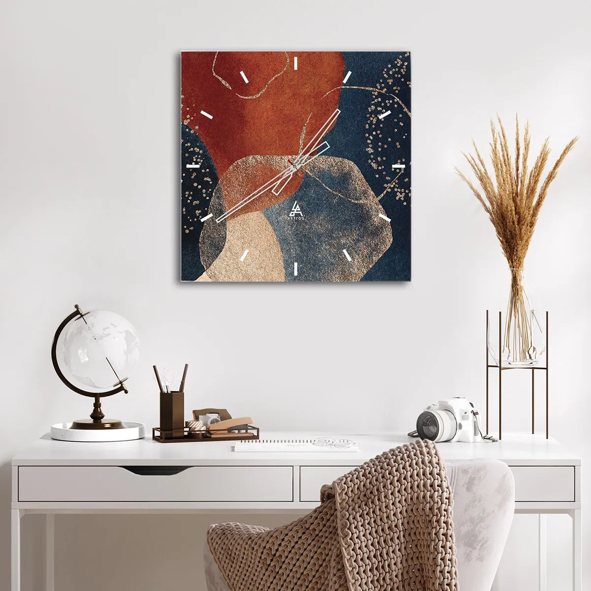 Horloge murale - Pendule murale - La légèreté de l'être - 40x40 cm