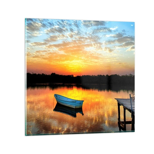 Impression sur verre - Image sur verre - Regardez, écoutez, méditez - 40x40 cm