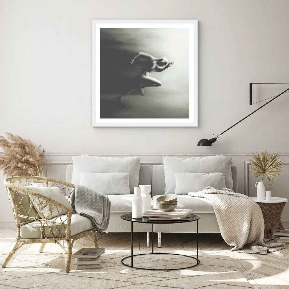 Affiche dans un cadre blanc - Poster - Inarrêtable - 60x60 cm