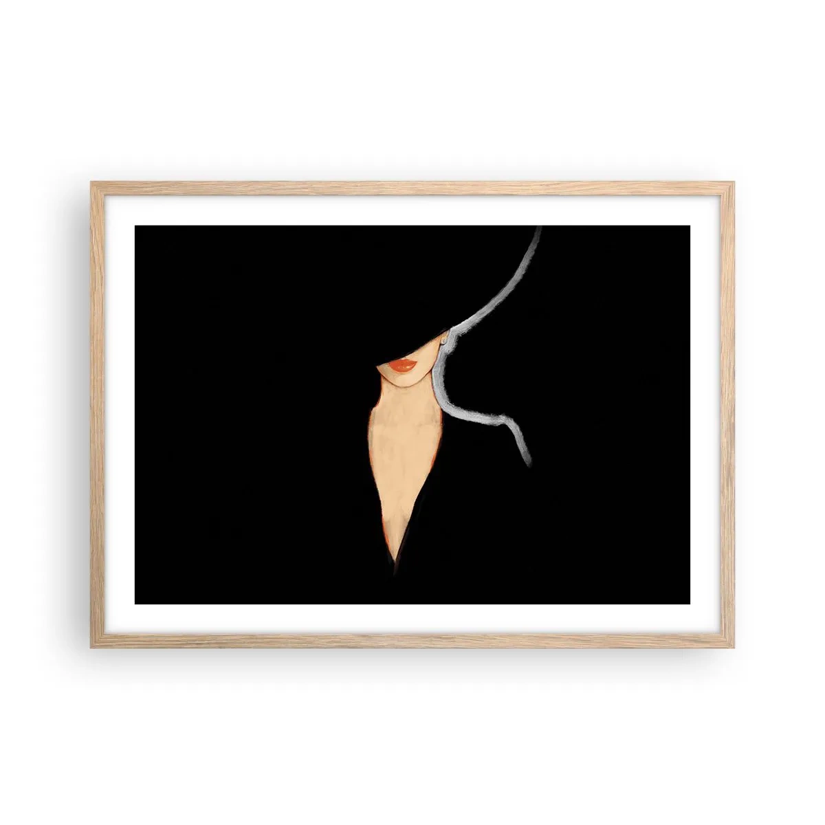 Affiche dans un chêne clair - Poster - Élégance et style - 70x50 cm