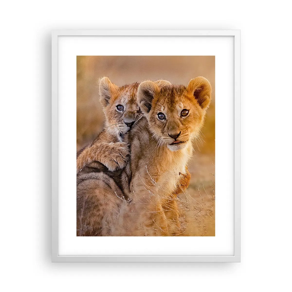 Affiche dans un cadre blanc - Poster - Ne pas déranger! On s'amuse - 40x50 cm