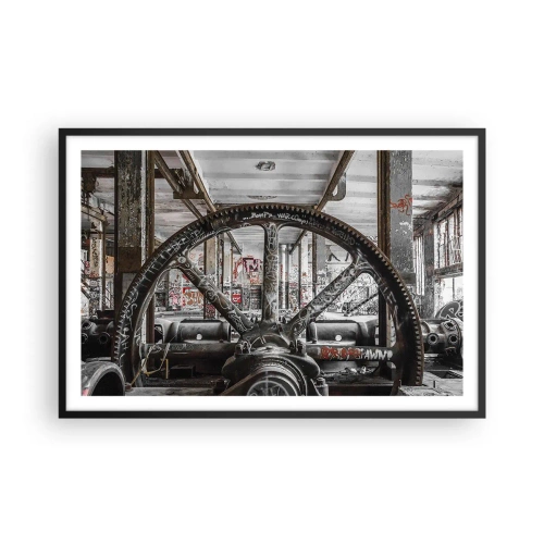 Affiche dans un cadre noir - Poster - Vie secrète d'une usine - 91x61 cm