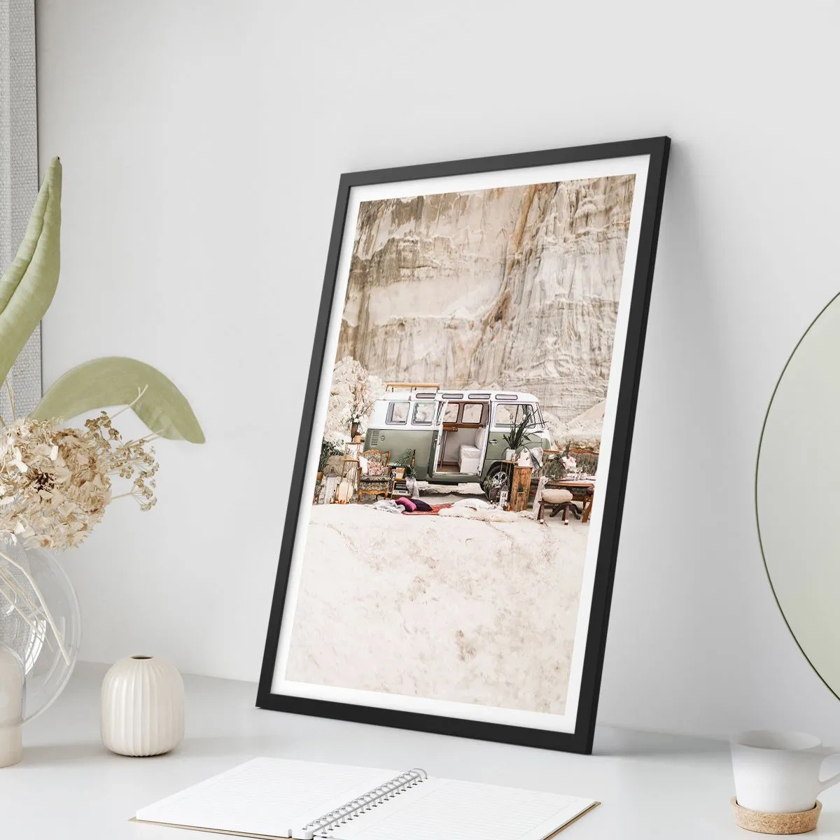 Affiche dans un cadre noir - Poster - Il est temps de commencer le voyage - 40x50 cm