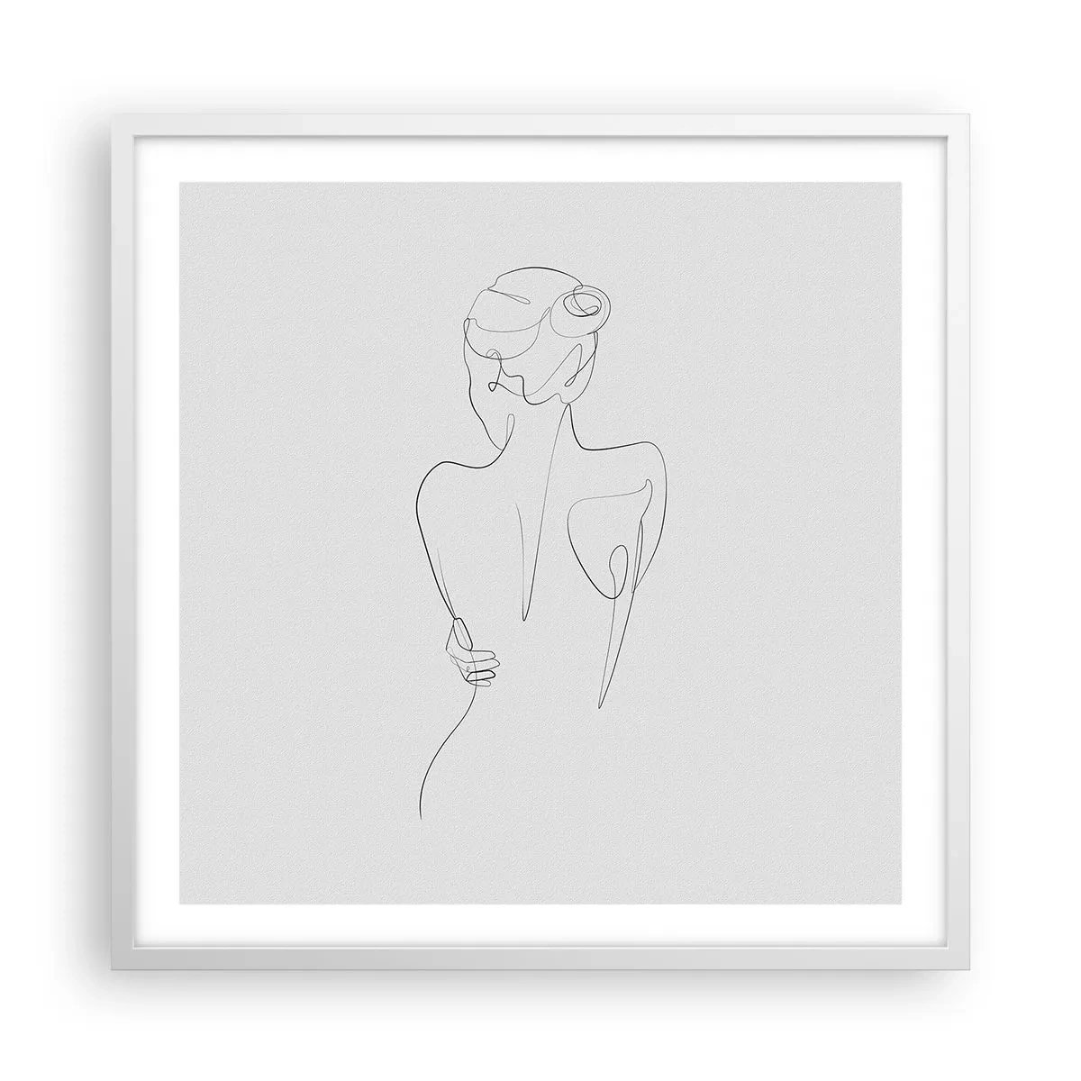 Affiche dans un cadre blanc - Poster - Musique corporelle - 60x60 cm