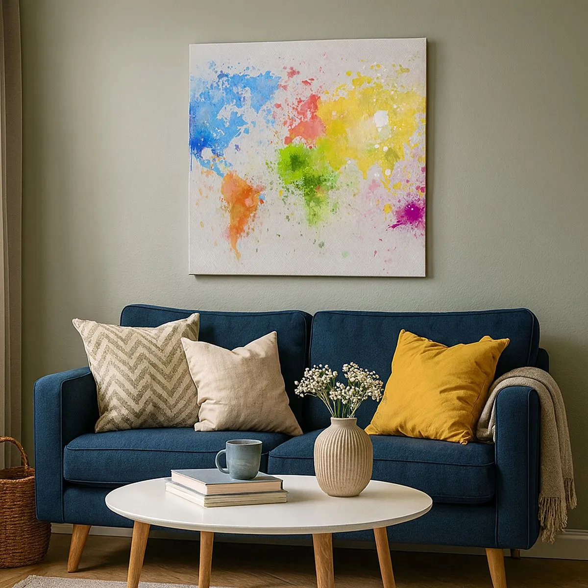 Impression sur toile - Image sur toile - Toutes les couleurs du monde - 30x30 cm