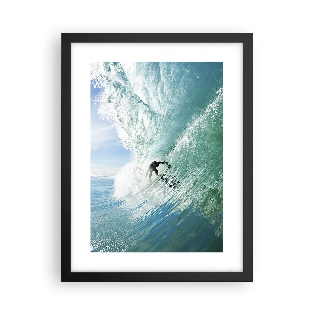 Affiche dans un cadre noir - Poster - Toujours sur la vague - 30x40 cm