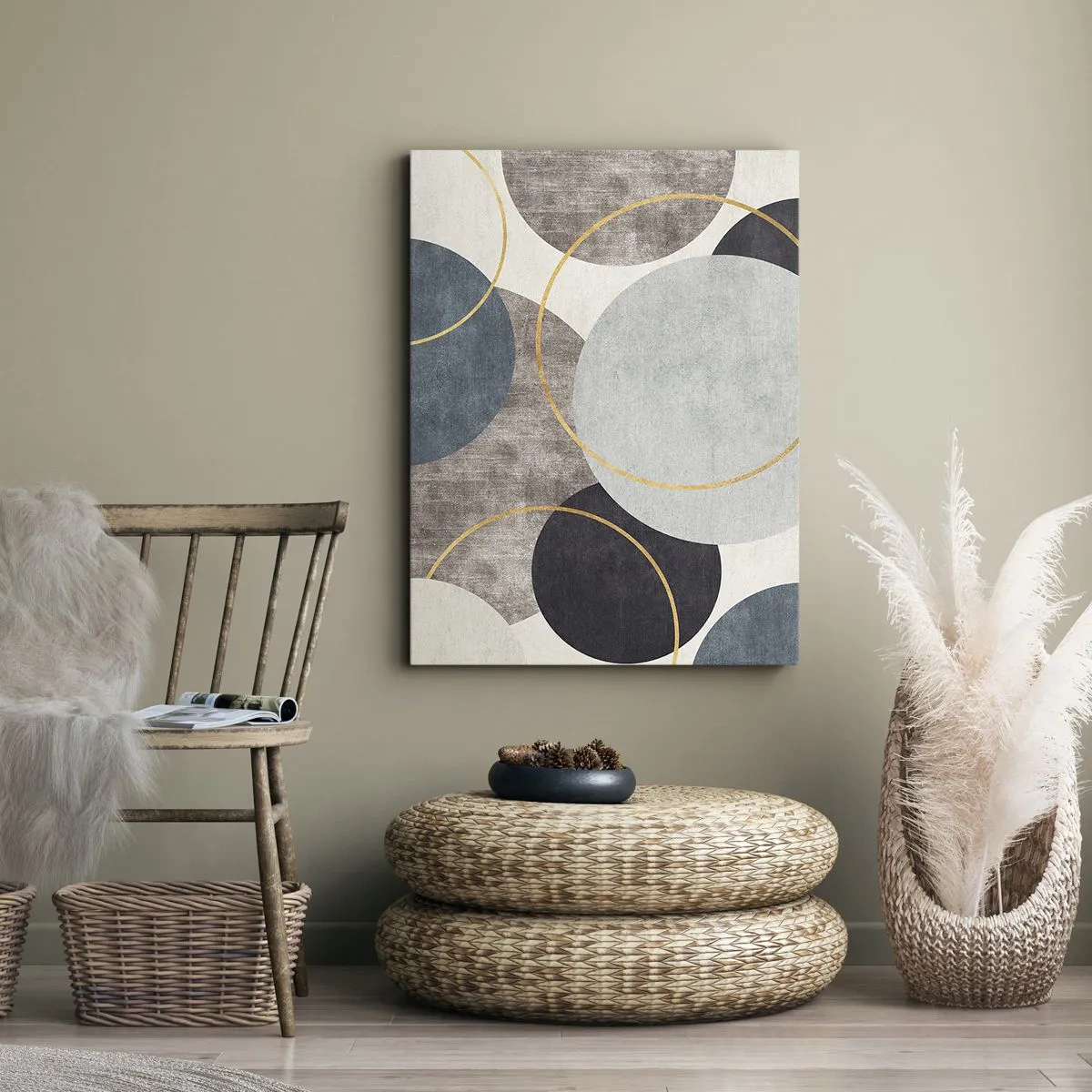 Impression sur toile - Image sur toile - Cercles sur cercles - 55x100 cm