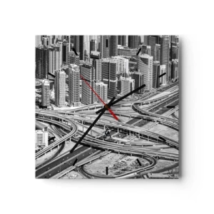 Horloge murale - Pendule murale - Dubaï - la ville impossible - 40x40 cm