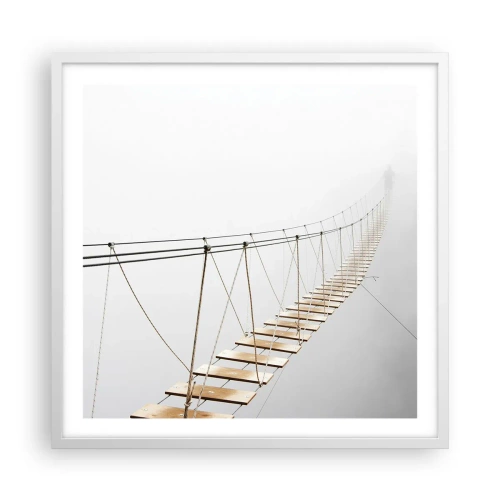 Affiche dans un cadre blanc - Poster - Où cela va-t-il te mener? - 60x60 cm