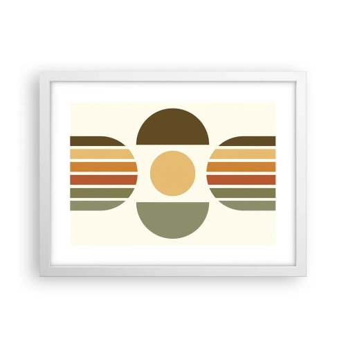 Affiche dans un cadre blanc - Poster - Dans les coulaurs de la terre - 40x30 cm