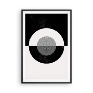 Affiche dans un cadre noir - Poster - Harmonie de noir et blanc - 61x91 cm