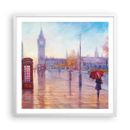 Affiche dans un cadre blanc - Poster - Jour automnal londonien - 60x60 cm