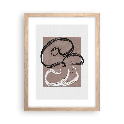 Affiche dans un chêne clair - Poster - Composition – la recherche de la plénitude - 30x40 cm