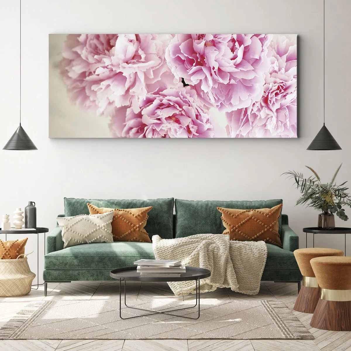 Impression sur toile - Image sur toile - En glamour rose - 90x30 cm