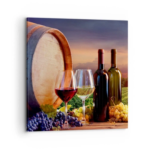 Impression sur toile - Image sur toile - Ici la vie a du goût - 70x70 cm