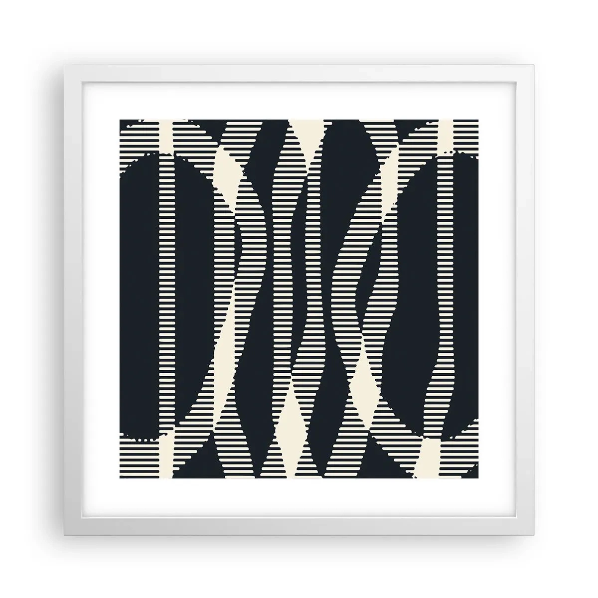 Affiche dans un cadre blanc - Poster - Une tentative de briser l'obscurité - 40x40 cm